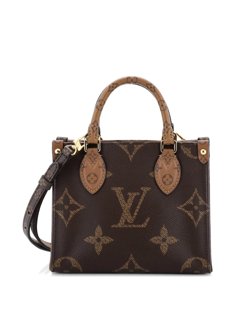 Louis Vuitton Pre-Owned Borsa tote OnTheGo Reverse Monogram Giant BB - Marrone