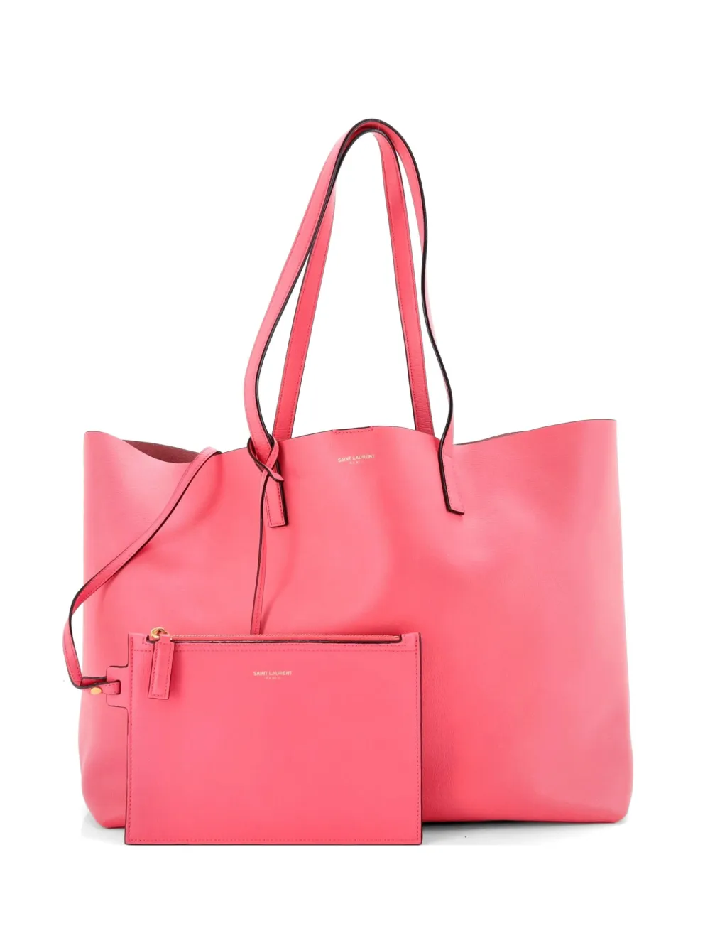 Saint Laurent Pre-Owned Borsa tote Shopper grande in pelle - Rosa