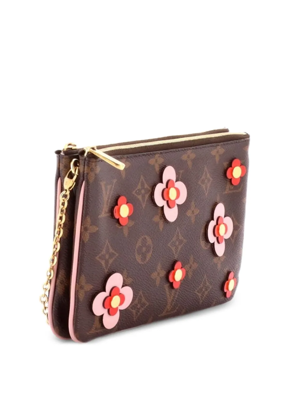 Louis Vuitton Pre-Owned Limited Edition Blooming Flowers Umhängetasche aus Canvas mit Monogramm und Reißverschluss - Braun