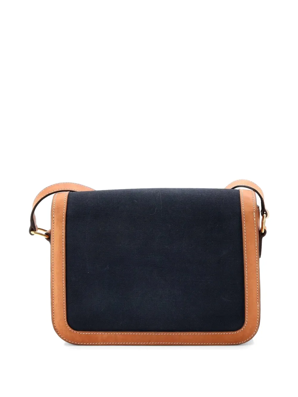 Celine Pre-owned Triomphe Shoulder Bag Canvas with Leather Medium Crossbody Bag in Blue, view 2
