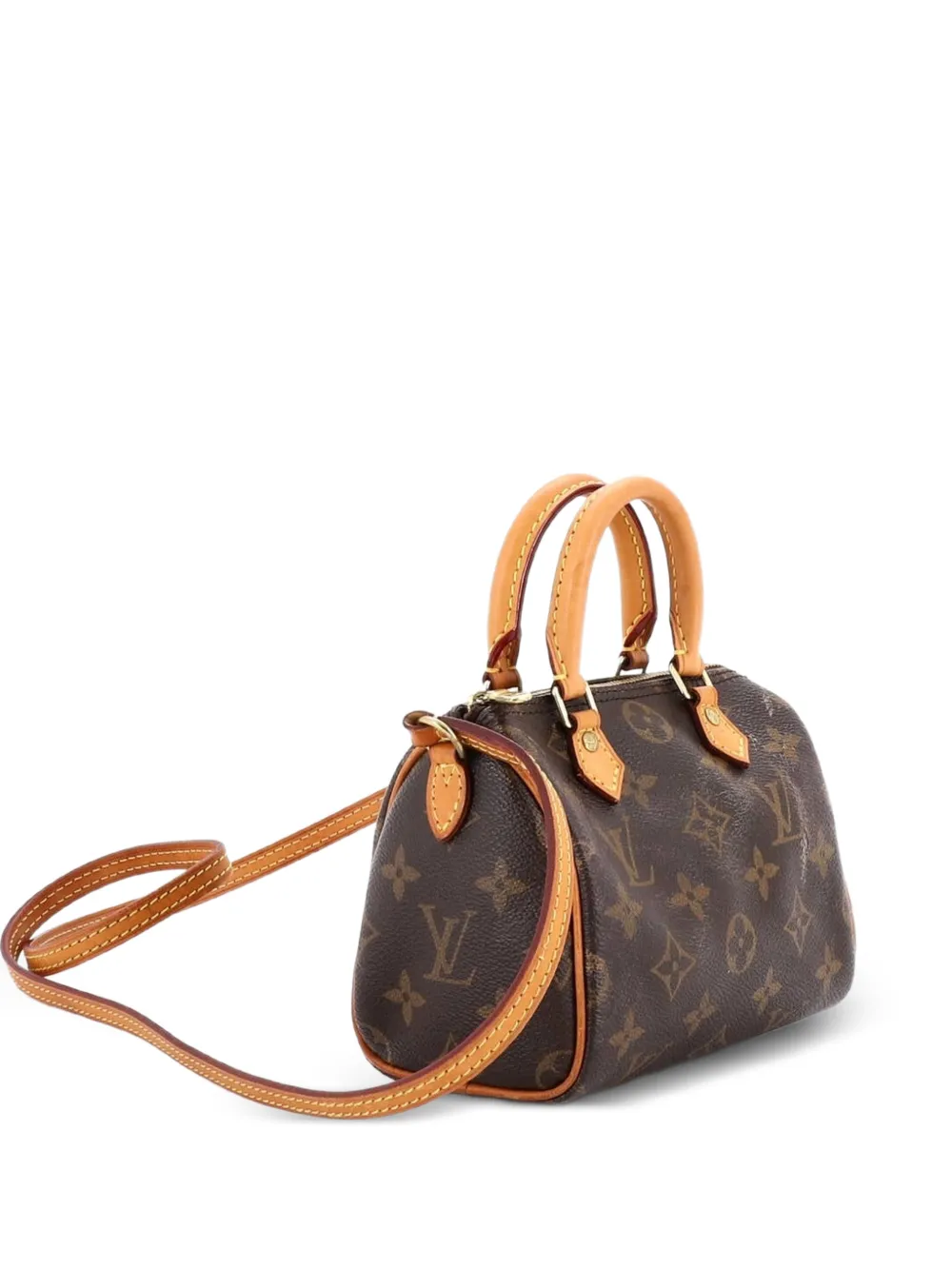 Louis Vuitton Pre-Owned Speedy Bandouliere Bag Monogram Canvas Nano Umhängetasche - Braun