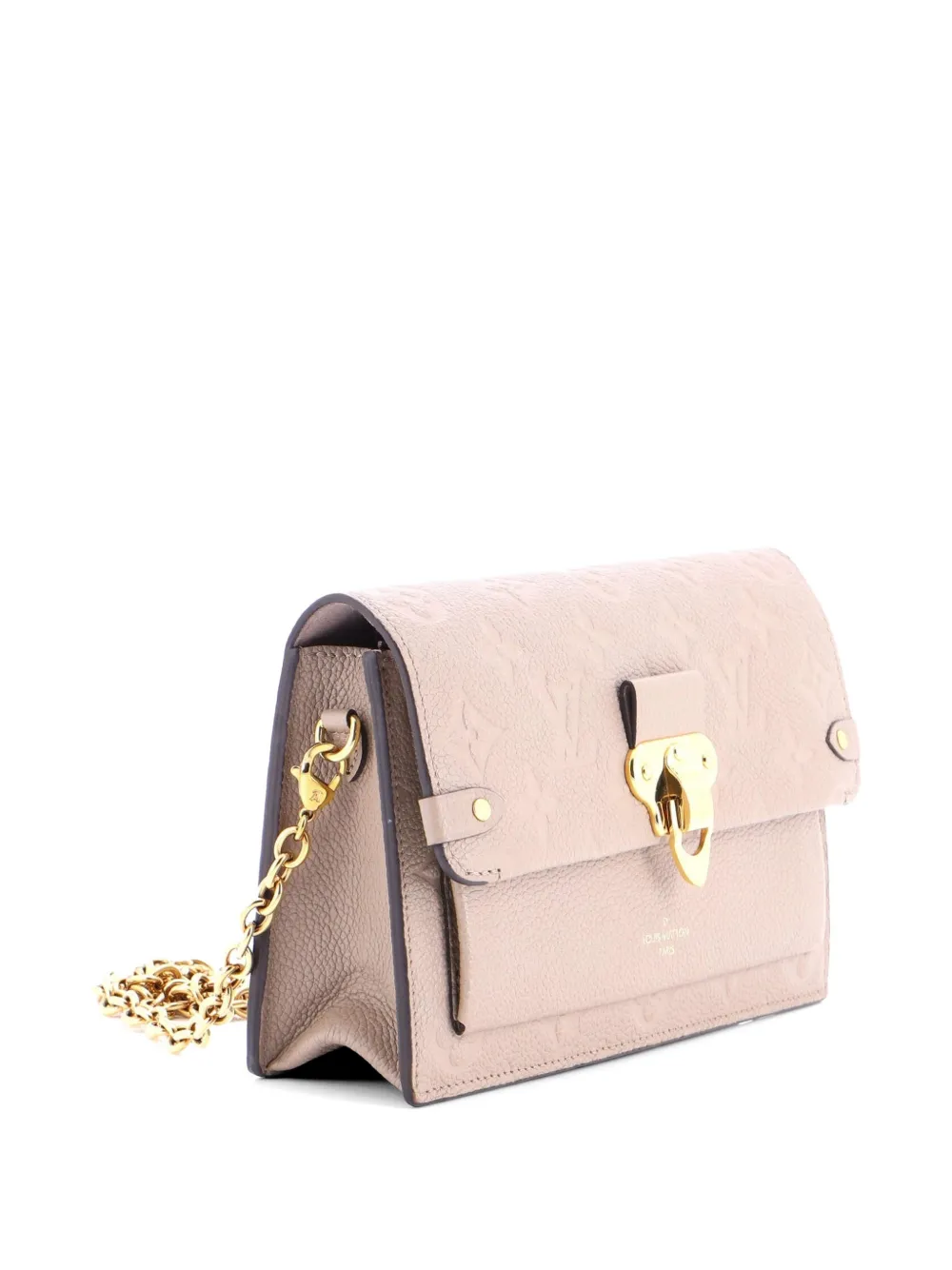  Louis Vuitton Pre-owned Borsa A Tracolla Vavin Chain Wallet Nm In Pelle Empreinte Con Monogramma - Toni Neutri 