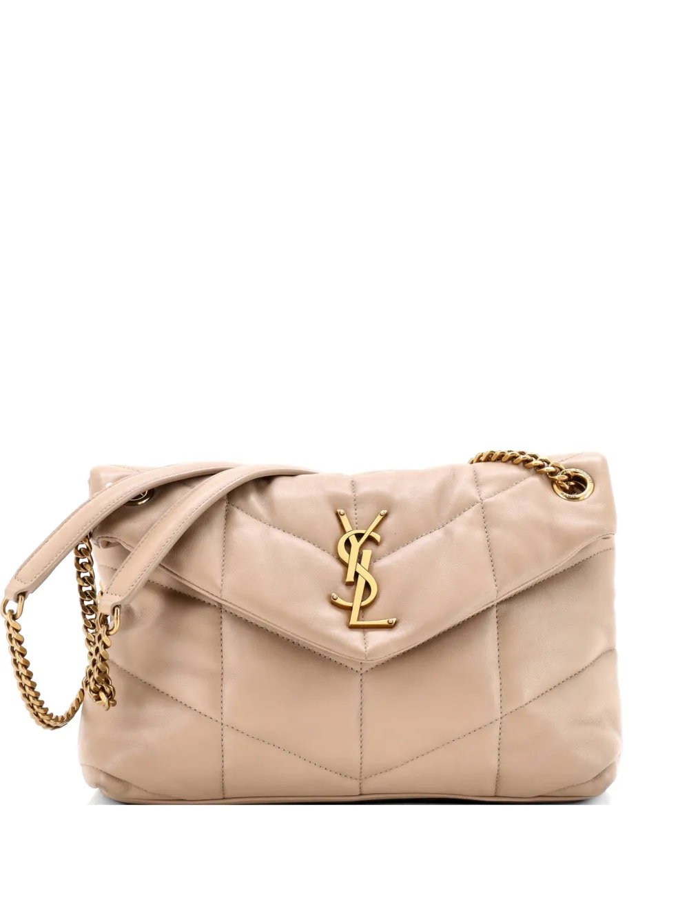 Saint Laurent Pre-Owned Borsa a tracolla Loulou Puffer piccola in pelle trapuntata - Toni neutri