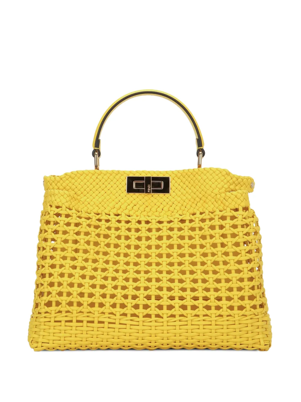 FENDI Borsa a spalla Peekaboo media - Giallo