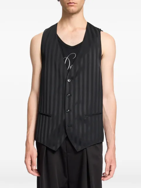 Ann Demeulemeester Juikko striped satin waistcoat