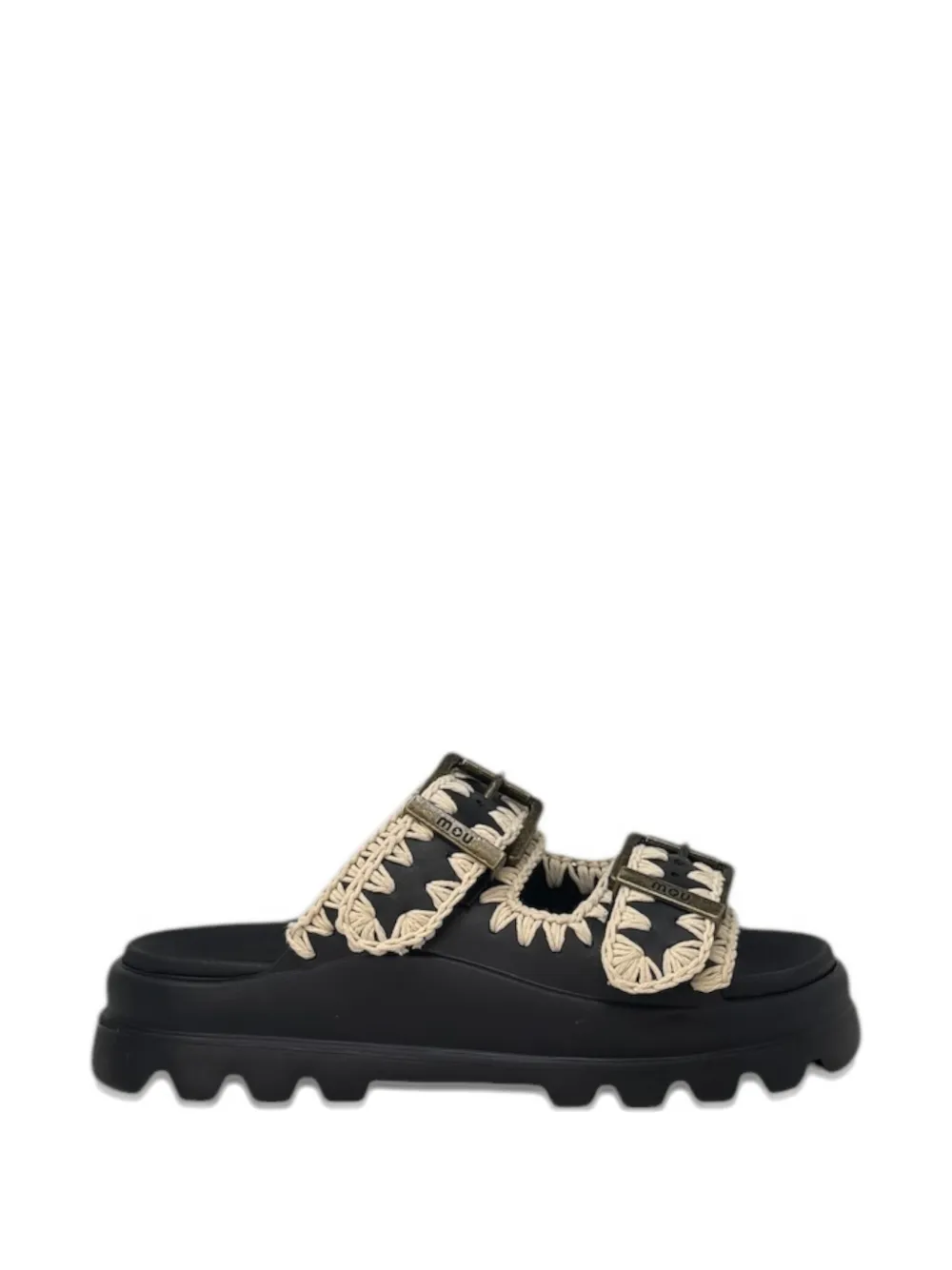 Mou Bounce Crochet-trim Sandals In Multi