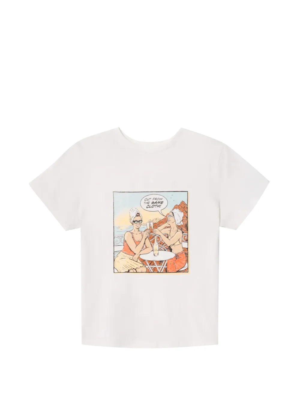 RE/DONE Classic Same graphic-print T-shirt - Bianco