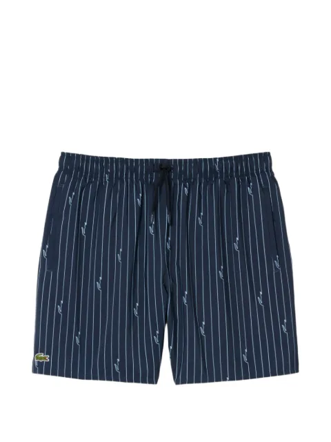 Lacoste shorts de playa con motivo de rayas diplomáticas