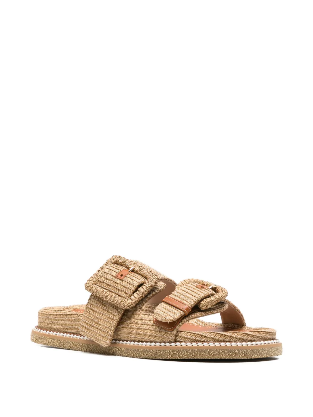 Rodo buckle-detail straw sandals Bruin