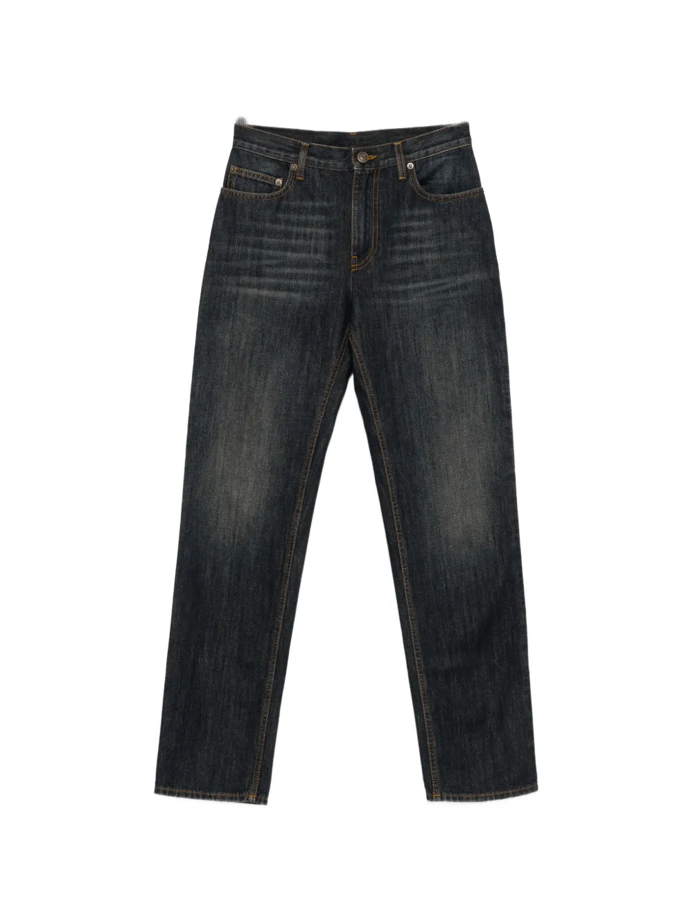 Burberry logo-plaque straight-leg jeans - Blau