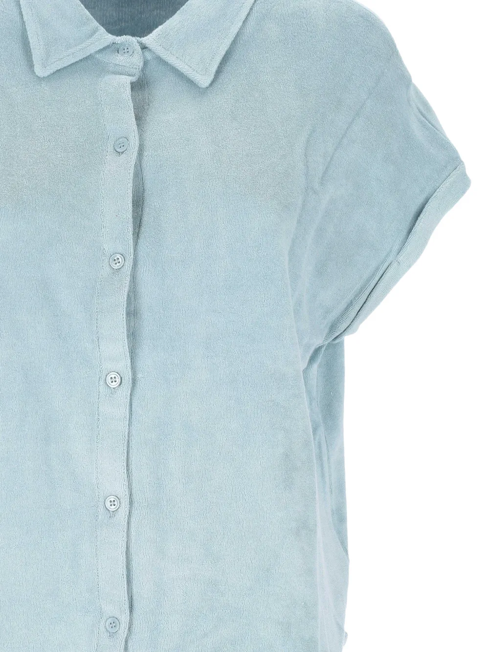 Majestic Filatures overhemd met korte mouwen Blauw