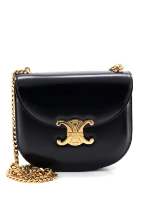 Celine Pre-Owned トリオンフ ブザス クレア チェーンフラップ レザー