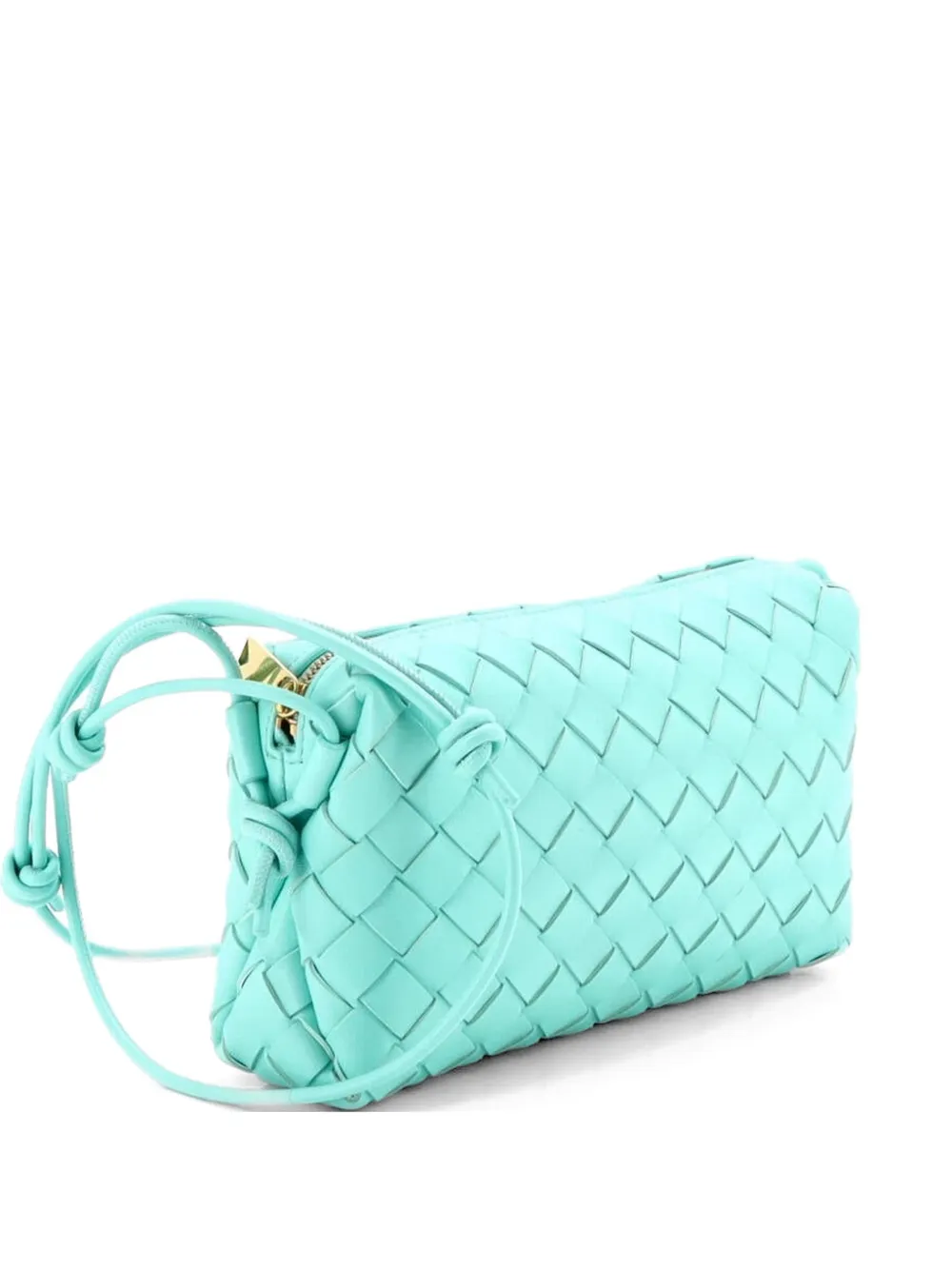 Bottega Veneta Pre-Owned Loop Intrecciato Nappa Mini crossbody bag - Blue