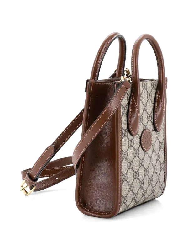 Gucci Pre-Owned インターロッキングG パッチ トート GGコーテッド