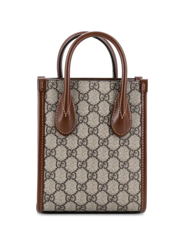 Gucci Pre-Owned インターロッキングG パッチ トート GGコーテッド 