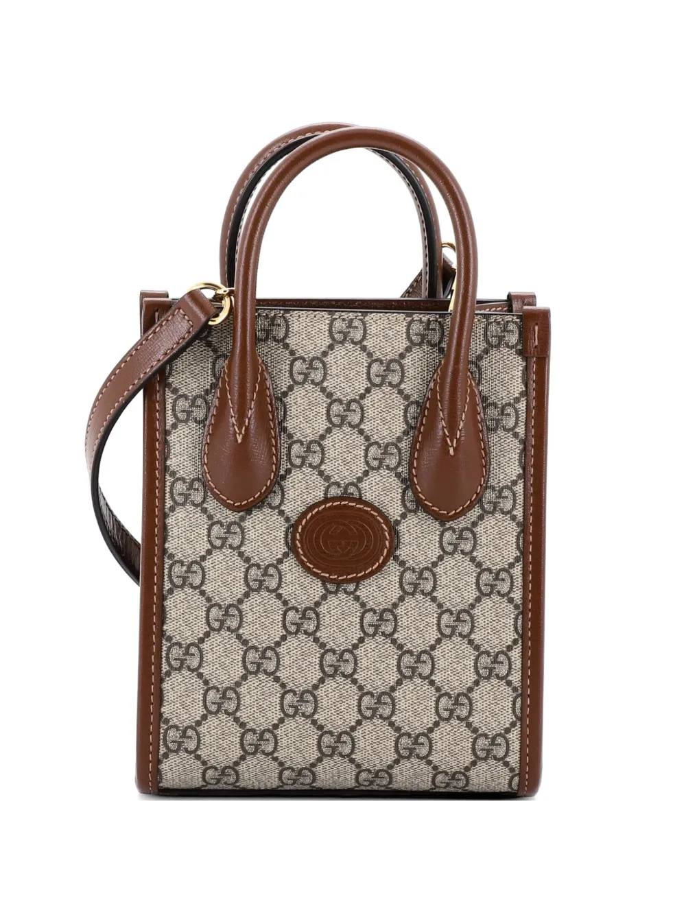 Gucci Pre-Owned Mini Satchel-Tasche aus GG-Canvas - Braun