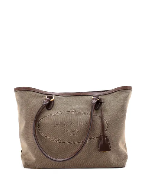 Prada Pre-Owned Logo Open Canvas Medium tote bag