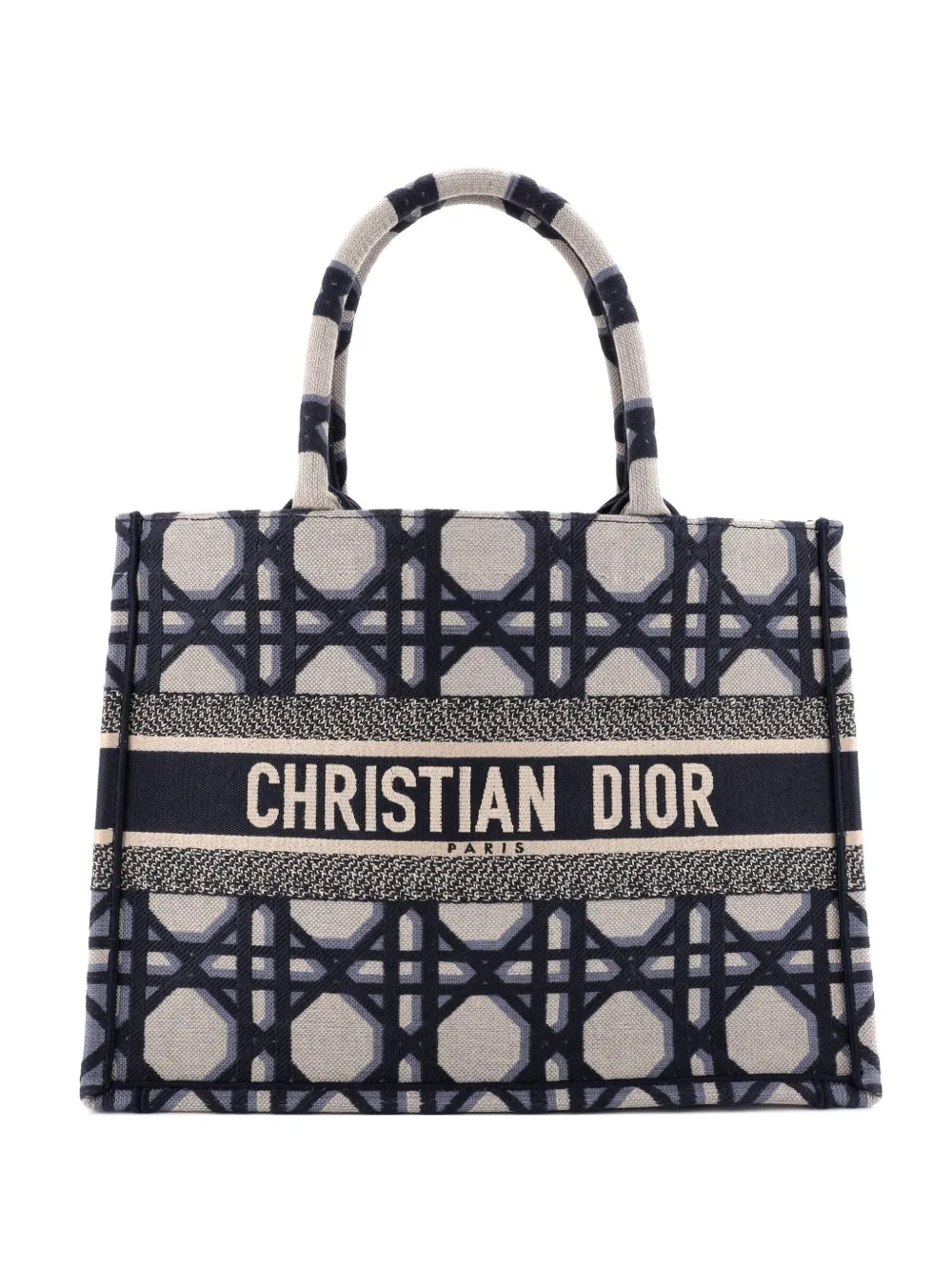 Christian Dior Pre-Owned Book Macrocannage Tote Bag aus Canvas - Blau