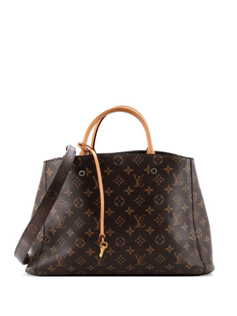 Louis Vuitton Pre-Owned Borsa tote Montaigne GM in tela con monogramma - Marrone