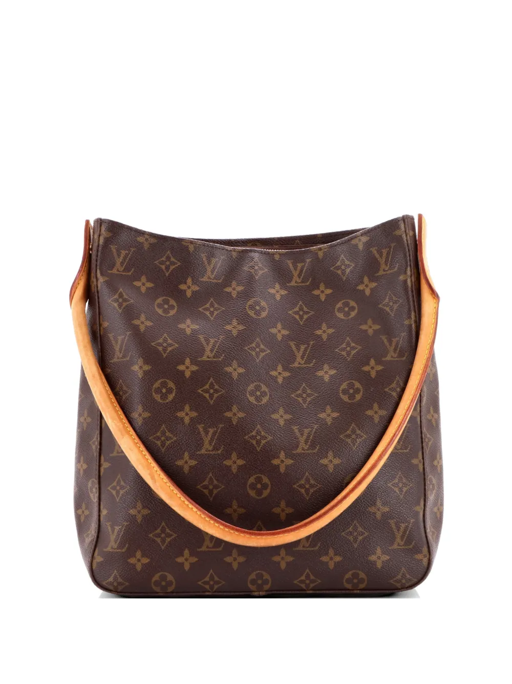 Louis Vuitton Pre-Owned Borsa a spalla Looping GM in tela con monogramma - Marrone