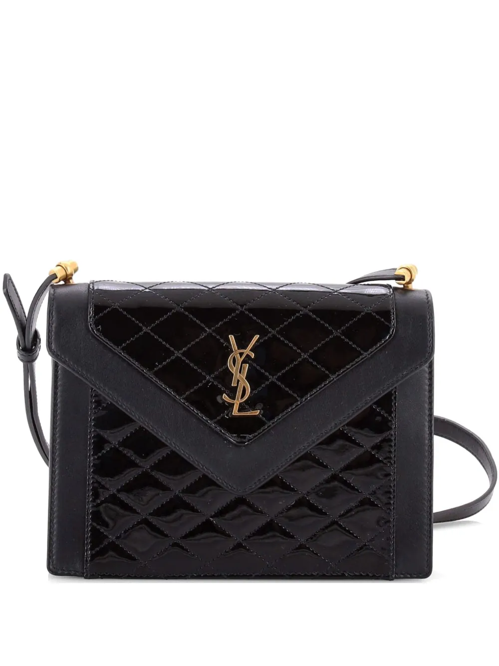 Saint Laurent Pre-Owned Borsa a tracolla Gaby Envelope mini in pelle trapuntata - Nero