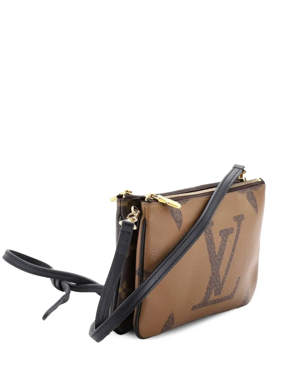 Louis Vuitton Pre-Owned Clutch Reverse Monogram Giant con doppia zip - Marrone