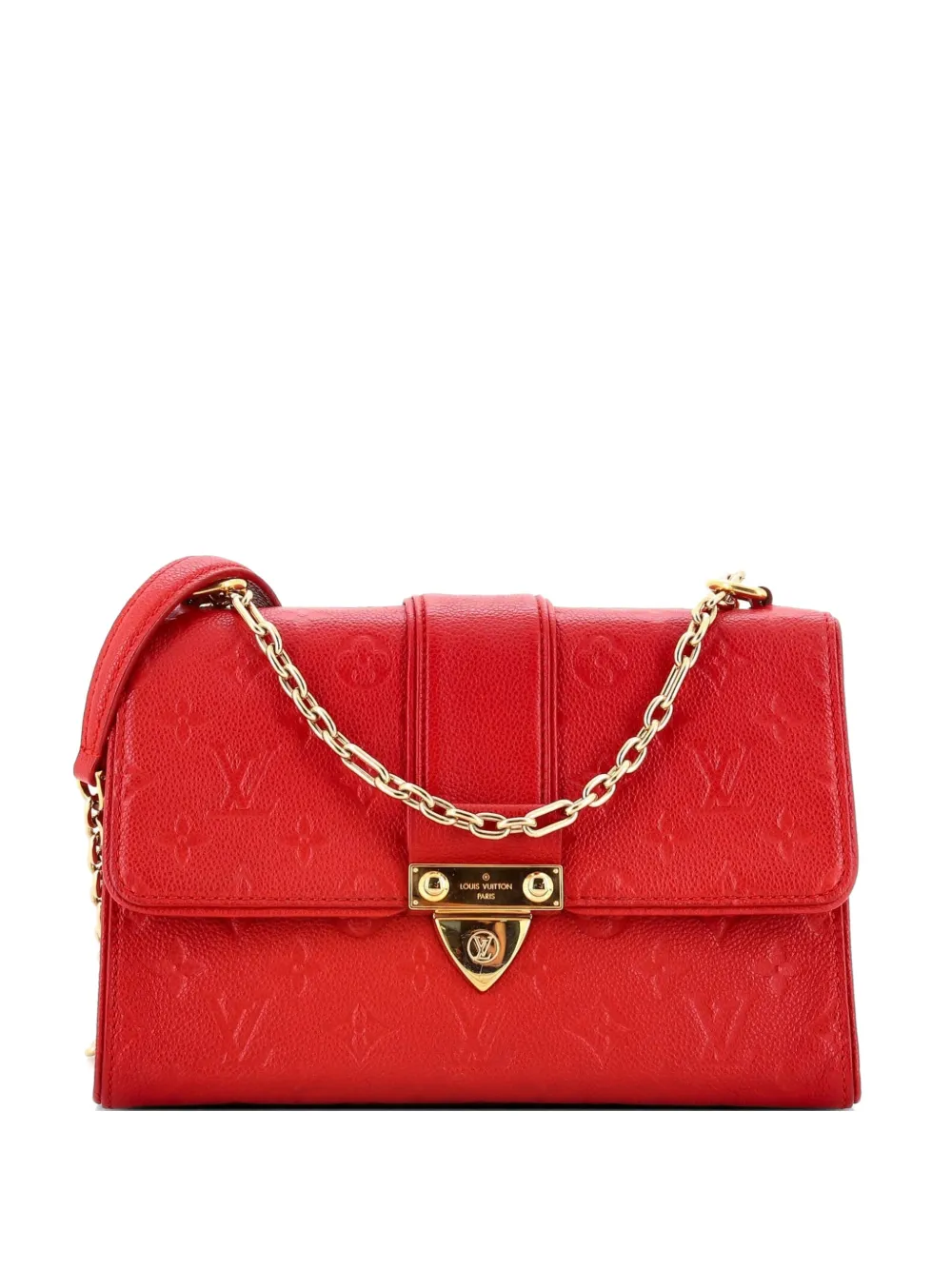 Louis Vuitton Pre-Owned Borsa a mano Saint Sulpice PM in pelle Empreinte con monogramma e tracolla - Rosso