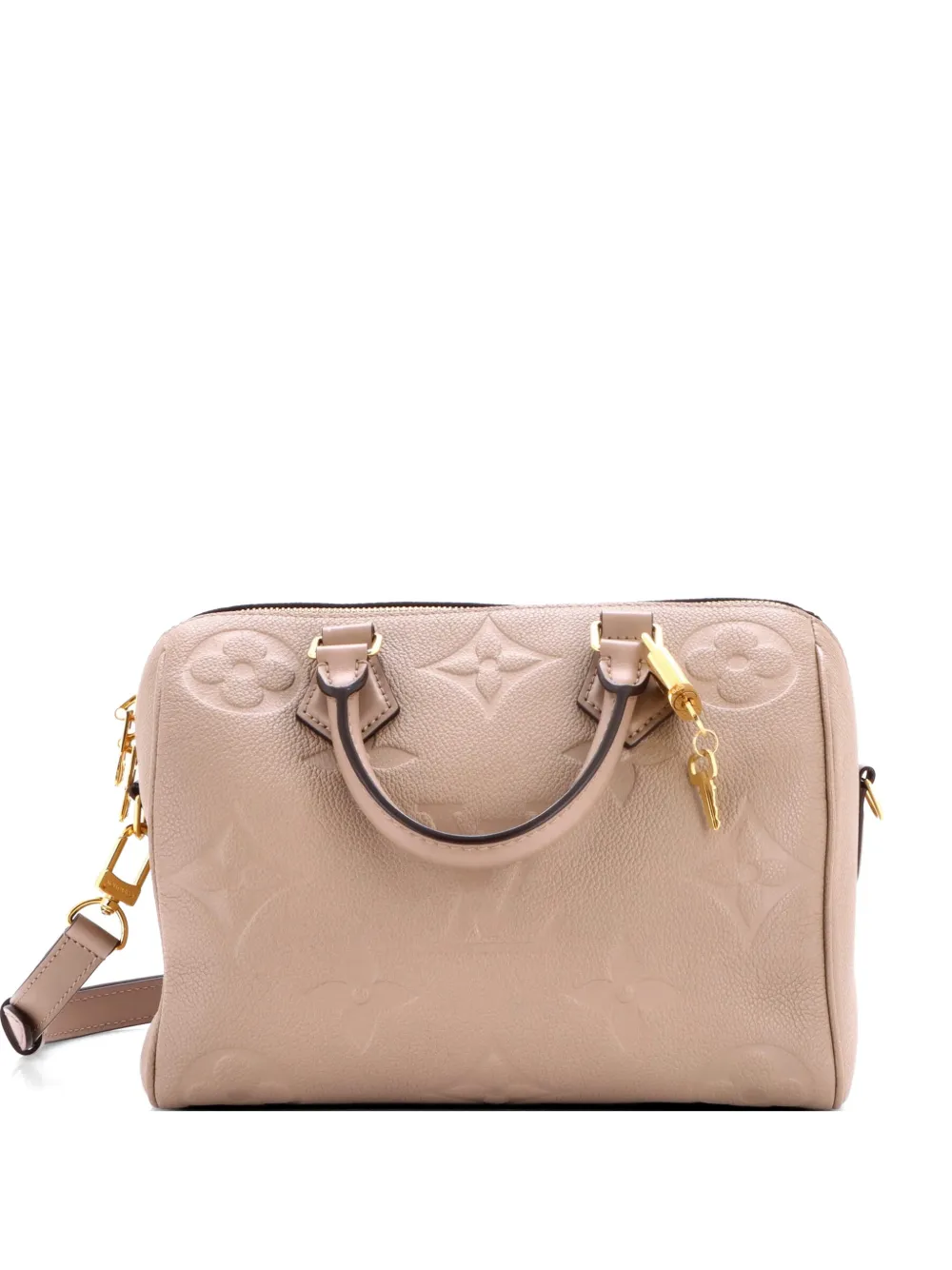 Louis Vuitton Pre-Owned Speedy Bandouliere Monogram Empreinte Giant Satchel-Tasche 25cm - Nude