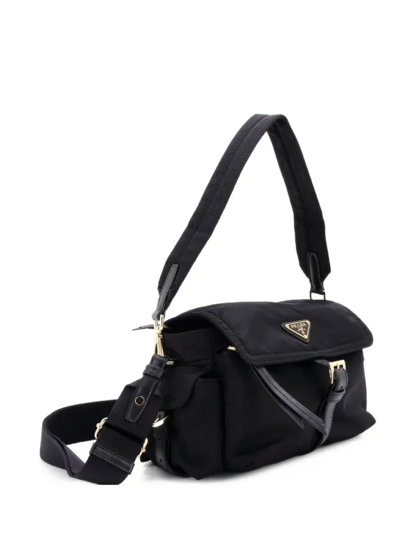 Prada Pre-Owned Explore Re-Nylon Medium Shoulder Bag | Black