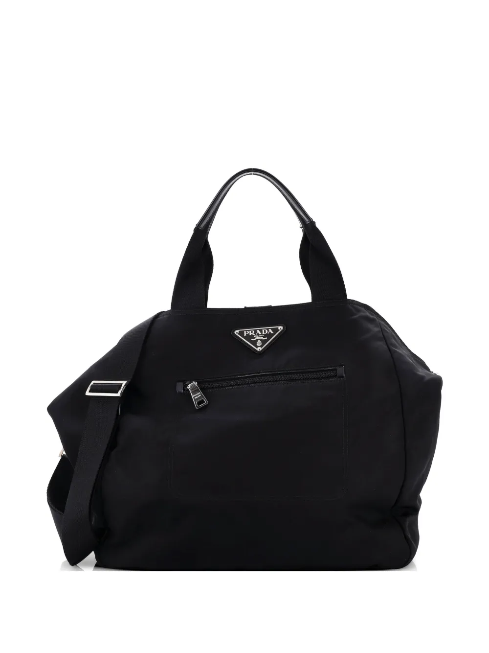Prada Pre-Owned Convertible Front Pocket Tessuto Medium tote bag - Black