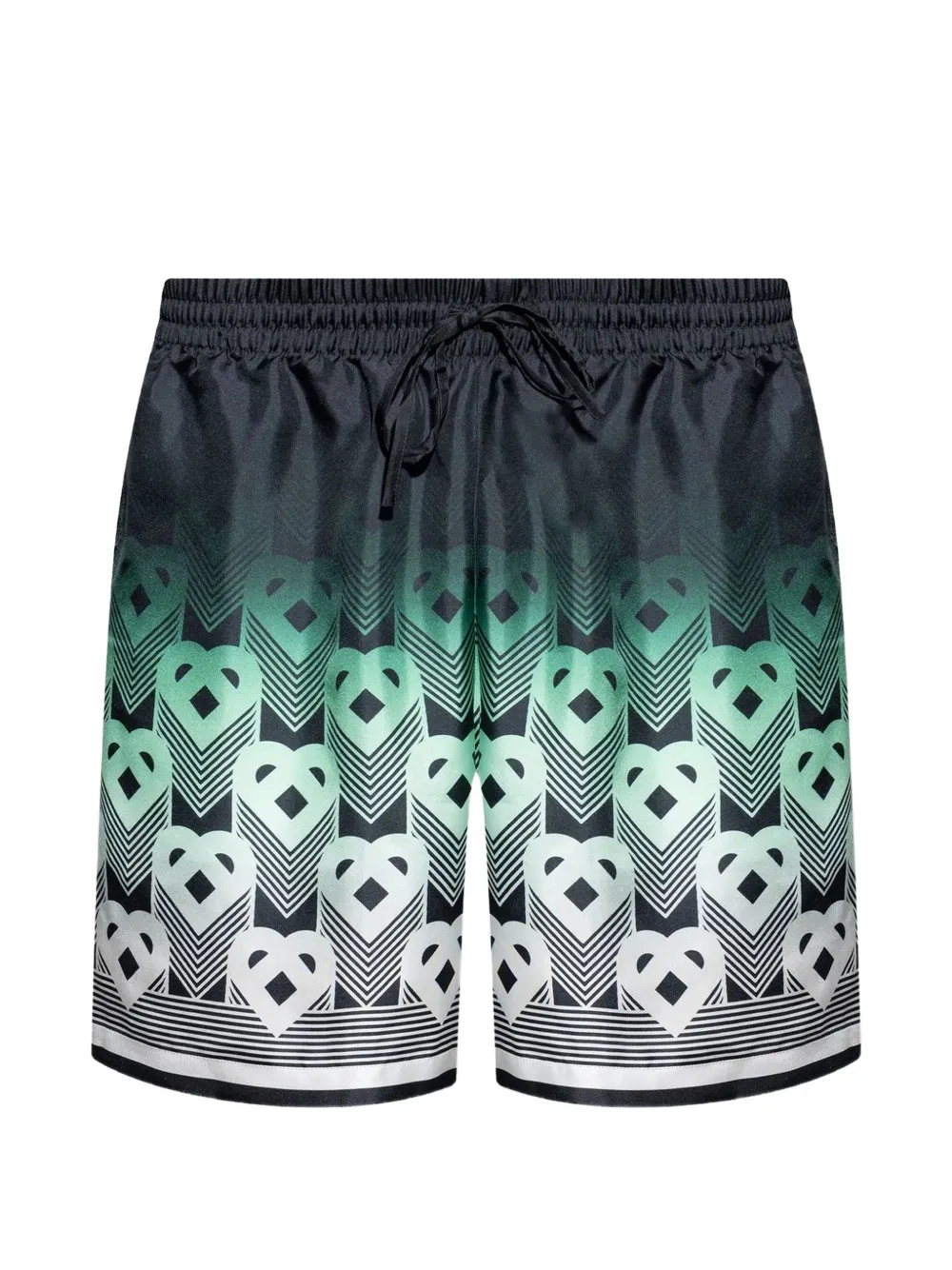 Casablanca monogram-print drawstring shorts - Nero