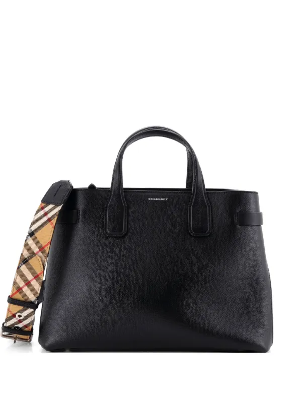 Burberry Pre-Owned Banner NM Leather With Vintage Check Canvas
