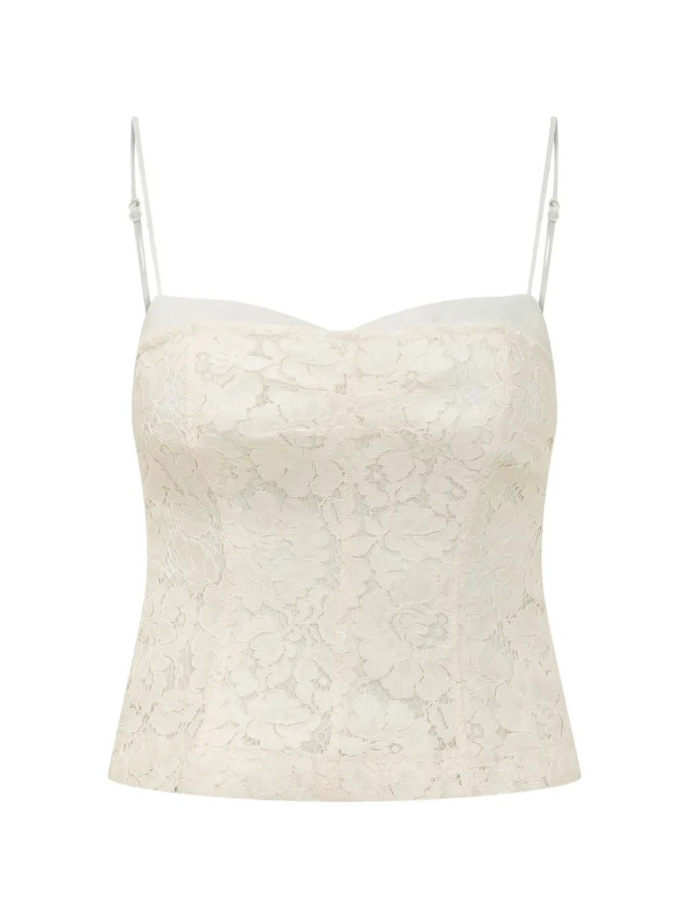 PINKO lace-overlay corset top - Nude