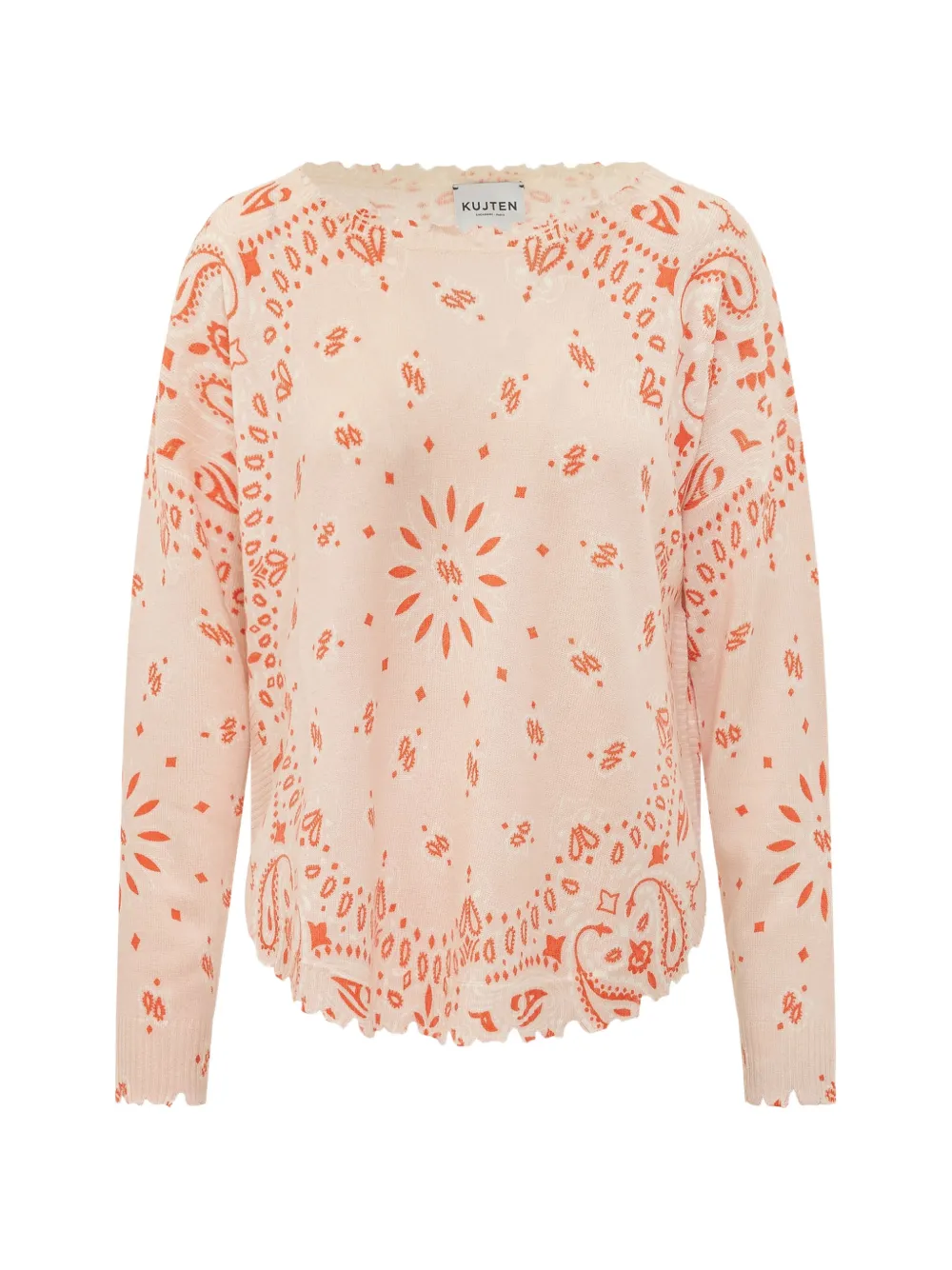 kujten paisley-pattern sweatshirt - Arancione