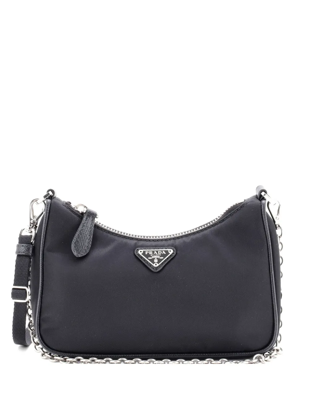 Prada Pre-Owned Re-Edition Tessuto Schultertasche - Schwarz