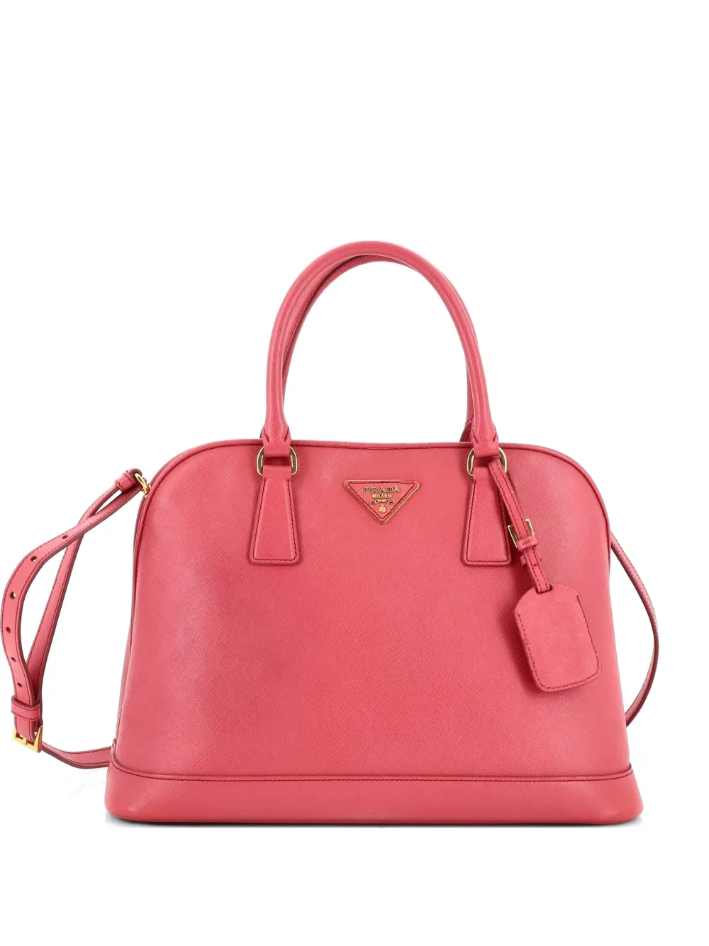 Prada Pre-Owned Große Promenade Bag Handtasche aus Saffiano-Leder - Rosa