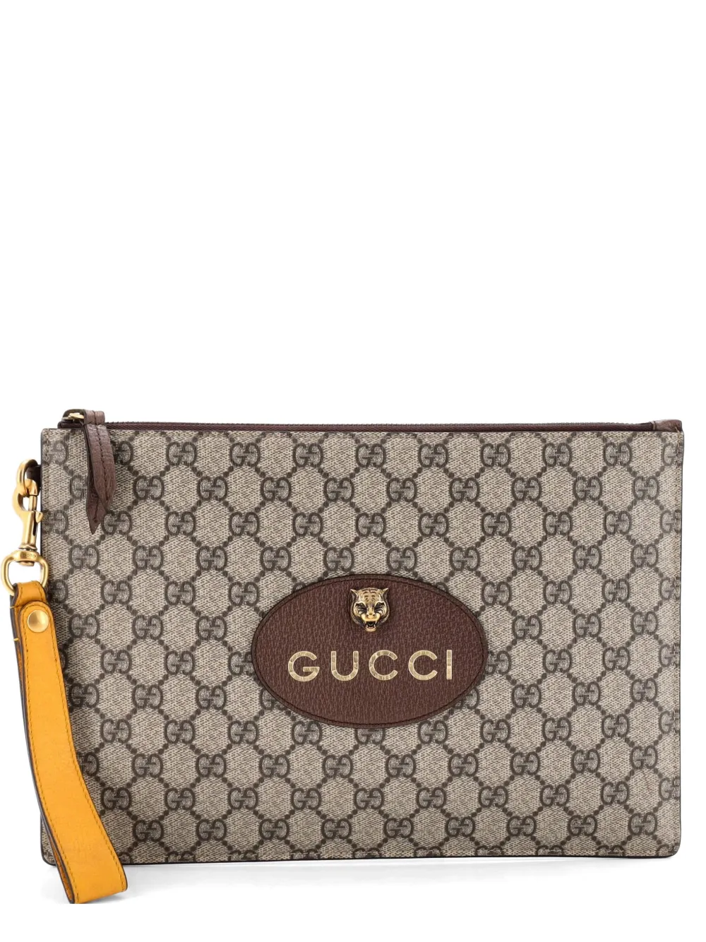 Gucci Pre-Owned Clutch Neo Vintage in tela cerata GG - Marrone