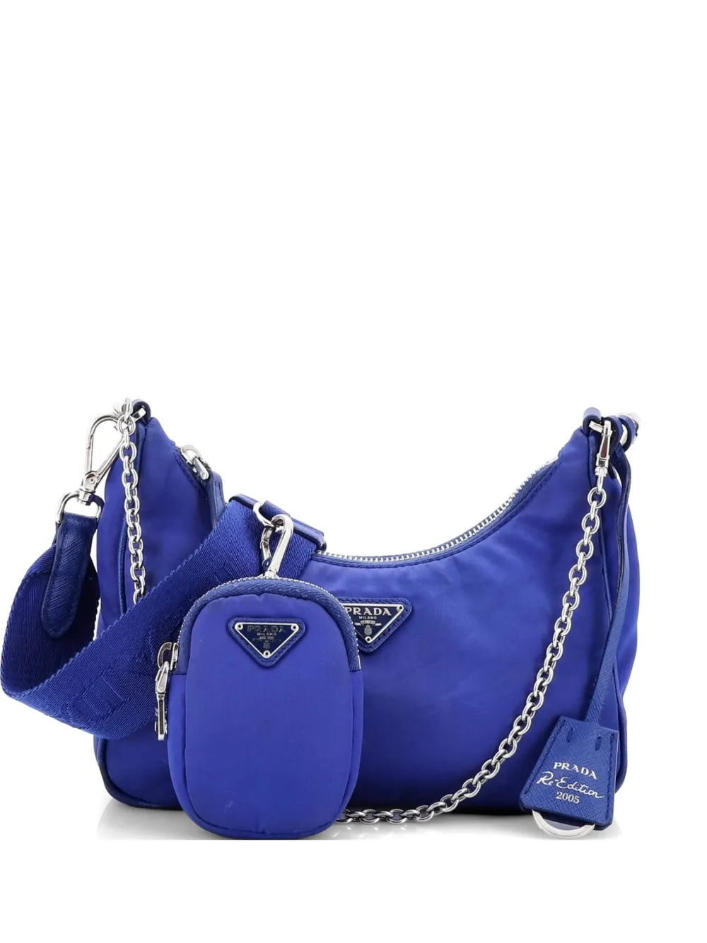Prada Pre-Owned Re-Edition 2005 Shoulder Bag Tessuto Small crossbody bag - Blue