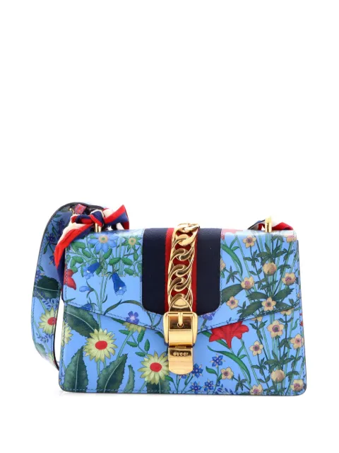 Gucci Pre-Owned Sylvie Flora Leather Small shoulder bag