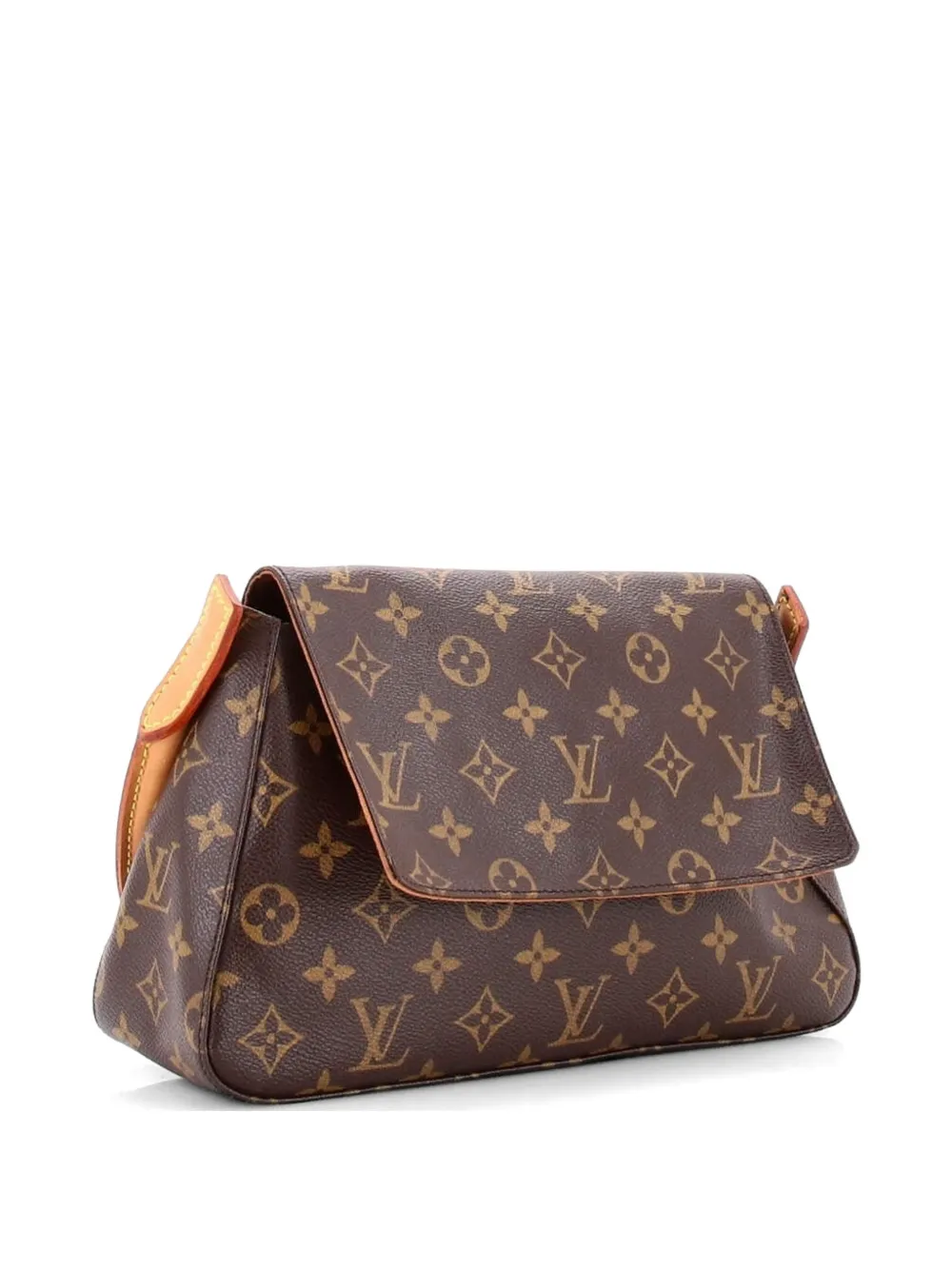 Pre-owned Louis Vuitton Looping Handbag Monogram Canvas Mini Satchel In Brown