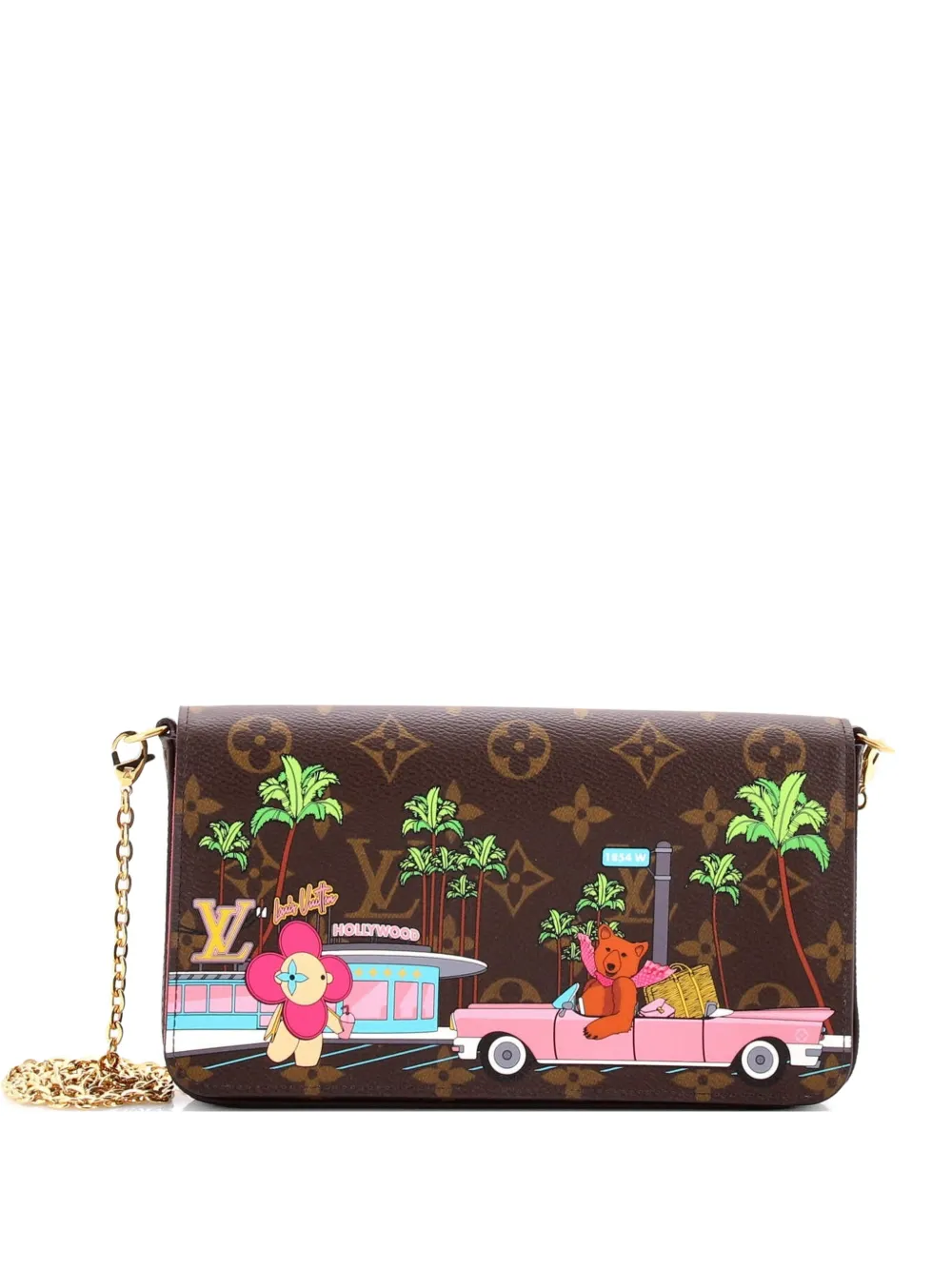 Louis Vuitton Pre-Owned Borsa a tracolla Felicie Pochette Limited Edition Vivienne Xmas - Marrone