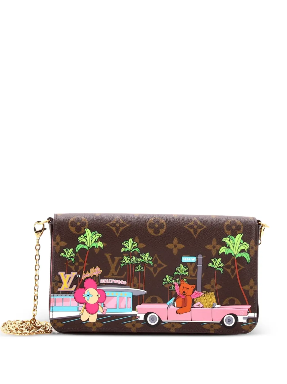 Louis Vuitton Pre-Owned Felicie Pochette Limited Edition Vivienne Xmas Monogram Canvas crossbody bag - Brown