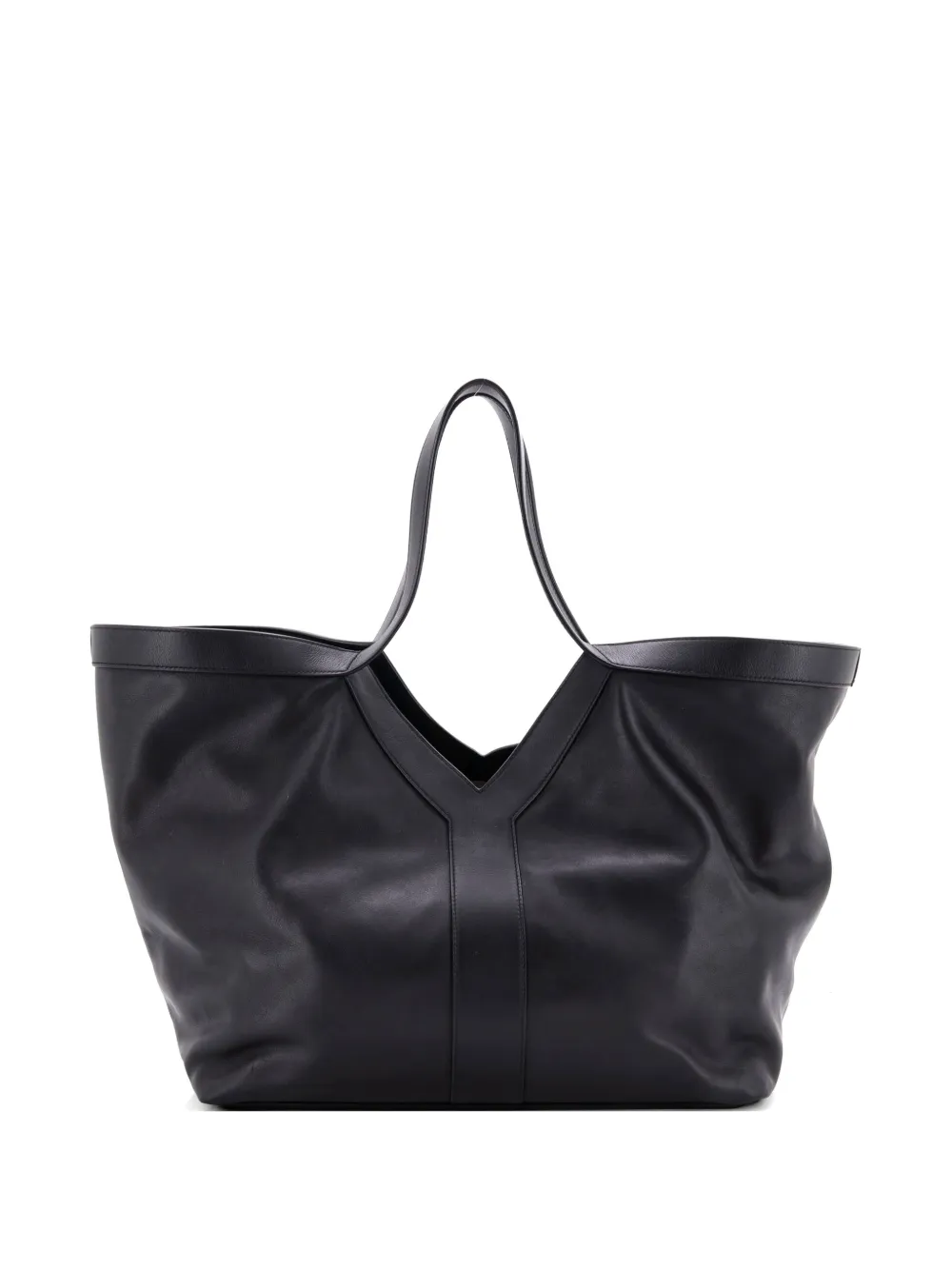 Saint Laurent Pre-Owned Borsa tote Y media in pelle - Nero