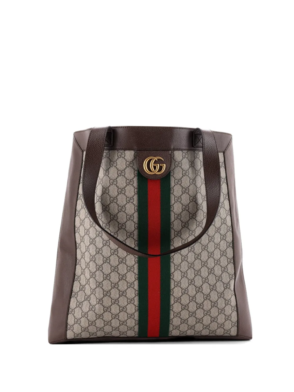 Gucci Pre-Owned Borsa tote Ophidia Soft Open GG grande in tela cerata - Marrone