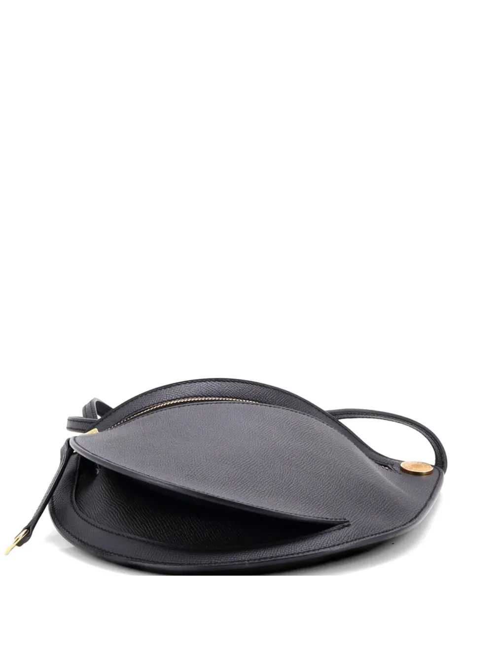 Pre-owned Hermes Petite Course Bag Epsom Belt Bag In Black