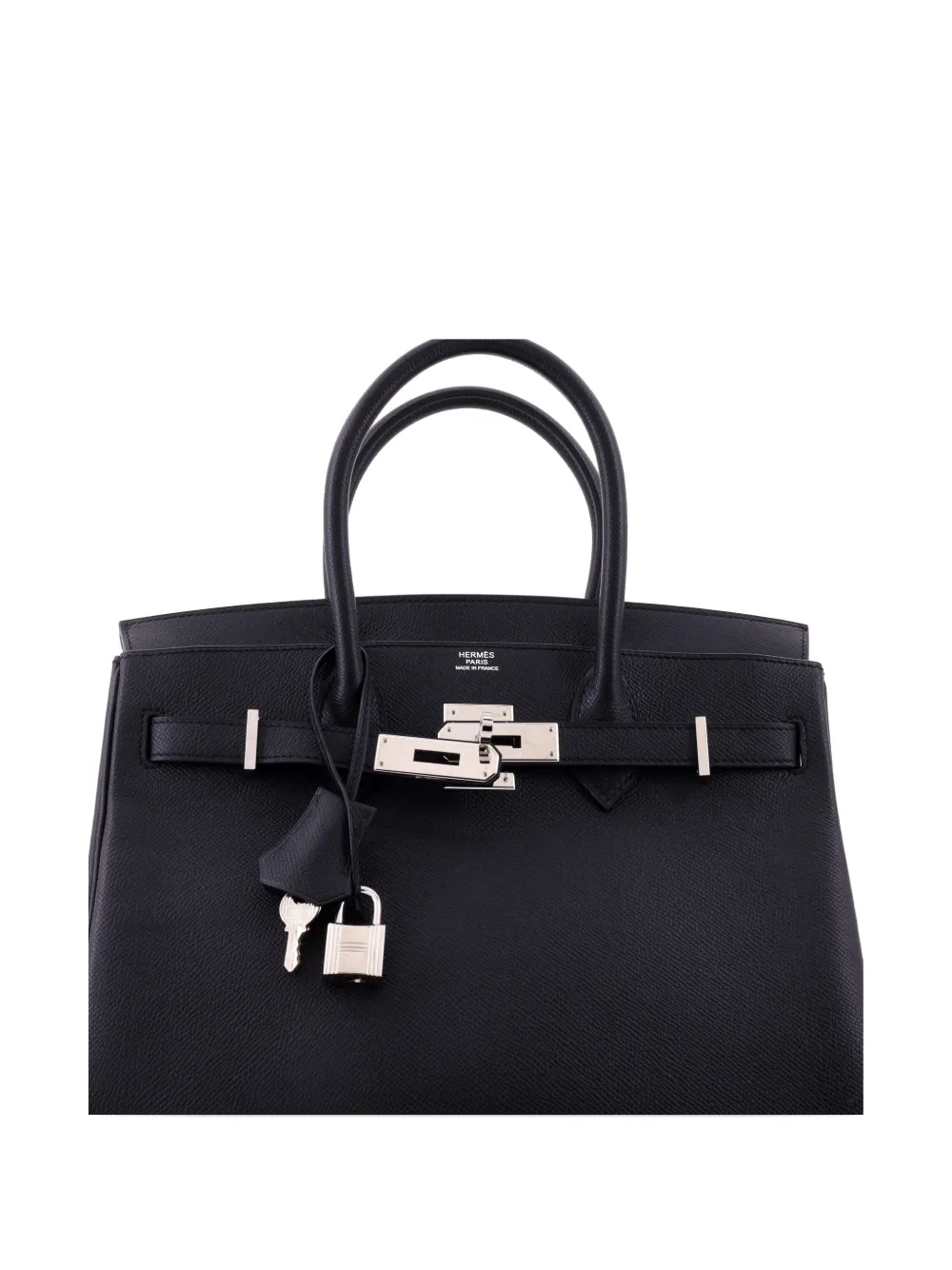 Hermès Pre-Owned Birkin Handbag Black Epsom with Palladium Hardware 30 tote bag