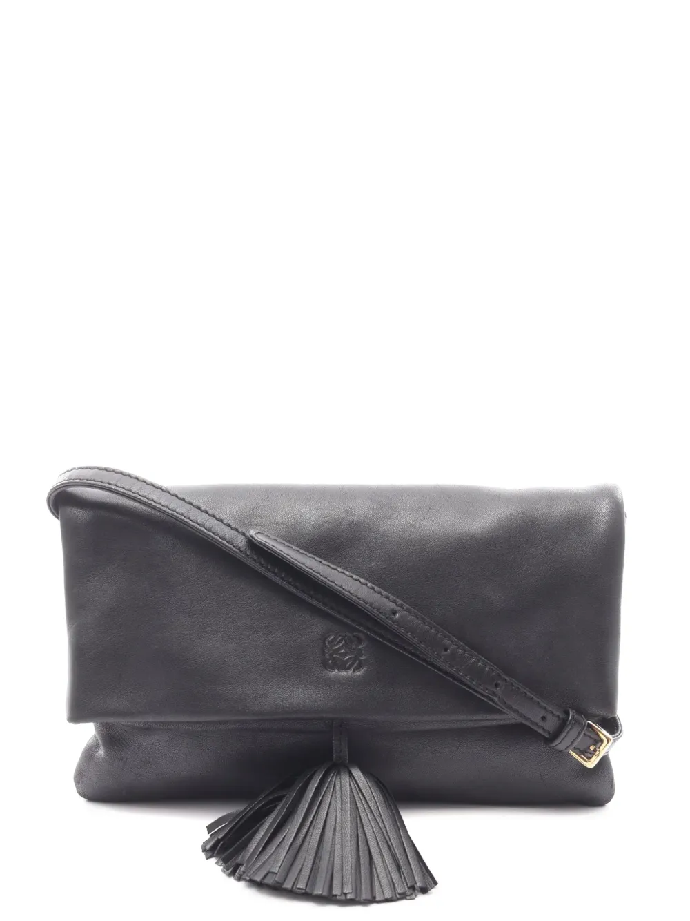 Loewe Pre-Owned 2011 Leather Anagram crossbody bag - Black
