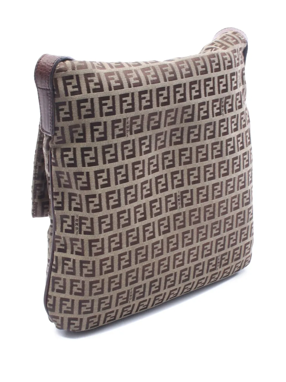 Fendi Pre-owned 2010-2026 Zucchino Spalmati Crossbody Bag in Brown, view 3