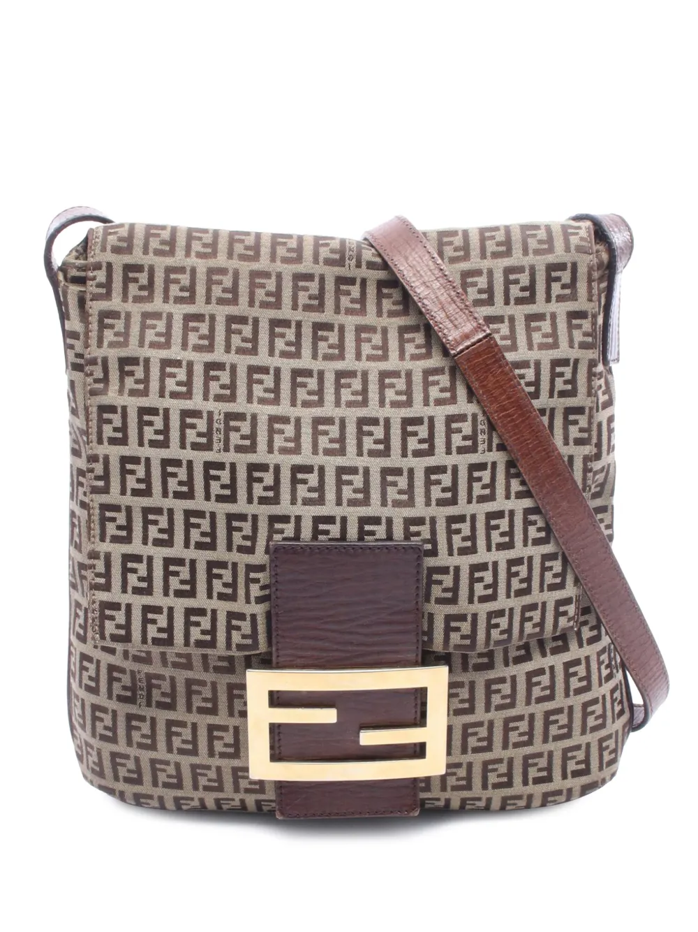Fendi Pre-Owned 2010-2026 Zucchino Spalmati crossbody bag - Brown