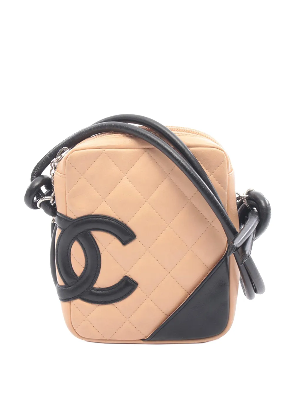 CHANEL Pre-Owned 2003-2004 Mini Lambskin Cambon Ligne crossbody bag - Toni neutri